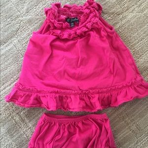 Lili gaufrette 2 pc top and bloomer set